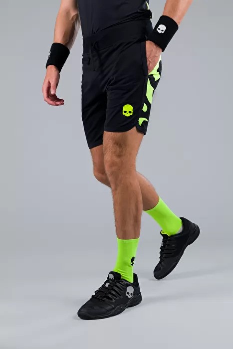 Short camo nero/giallo fluo
