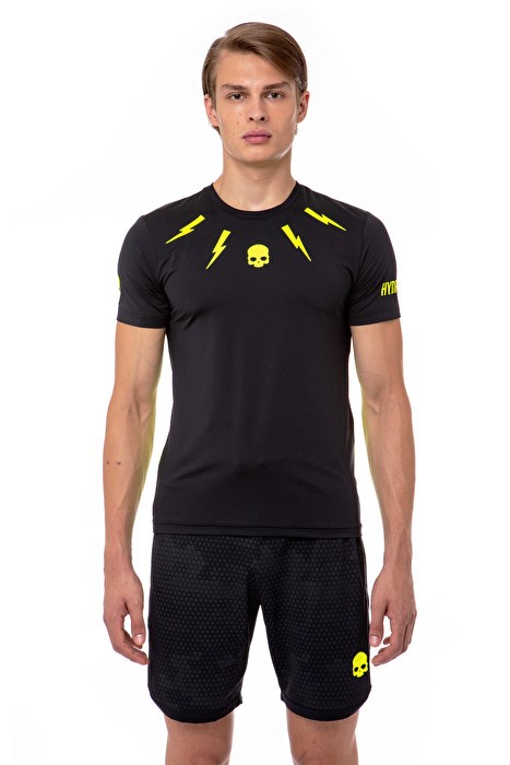 T-shirt tech storm ner/yellow