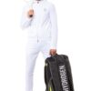 Giacca cappuccio con zip bianca