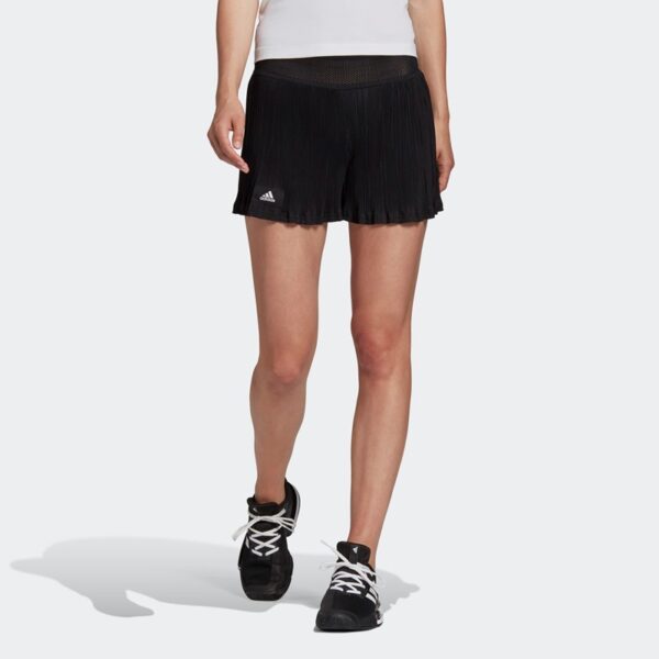 Short plisse' heat nero