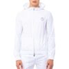Giacca cappuccio con zip bianca