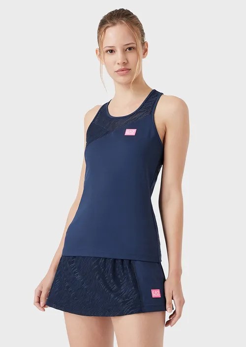 Canotta jersey blu