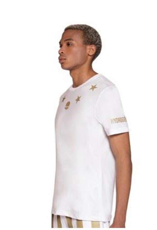 T-shirt us open stars white/gold