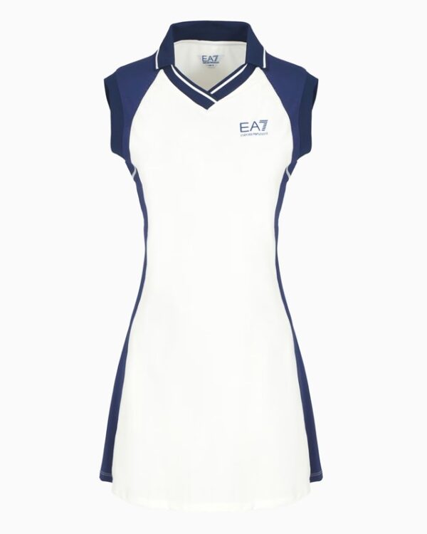 Abito freestyle bicolor bianco