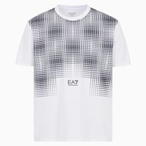 Girocollo s/m bianco blu