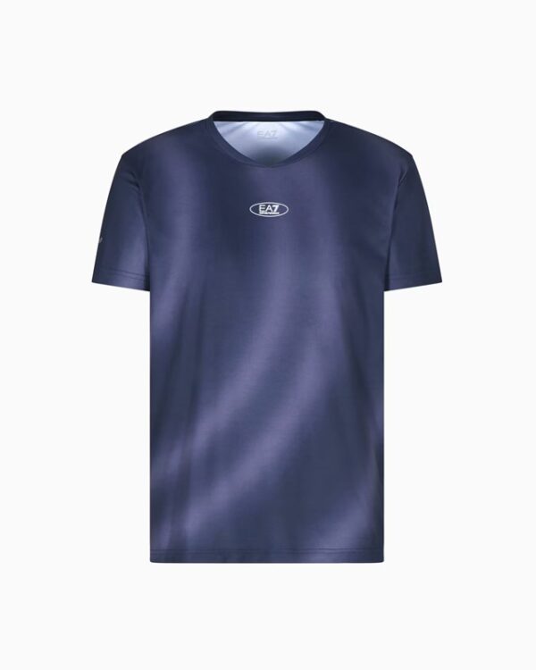 T-shirt girocollo tennis pro blu