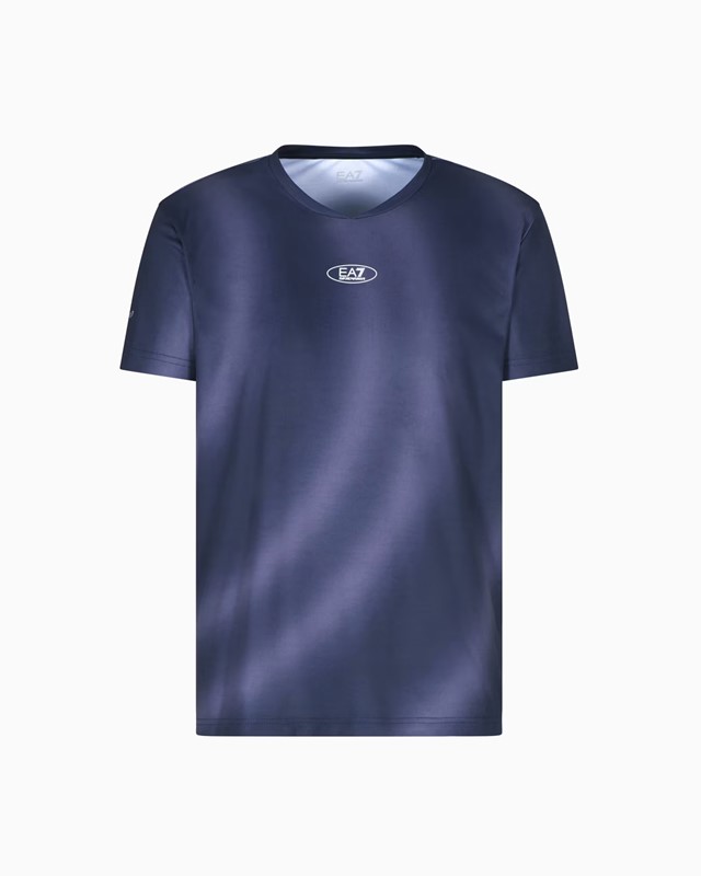 T-shirt girocollo tennis pro blu